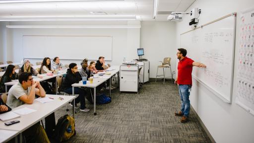 professor in front of class